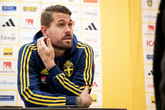 Goalkeeper Kristoffer Nordfeldt of the Swedish national