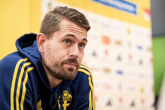 Goalkeeper Kristoffer Nordfeldt of the Swedish national