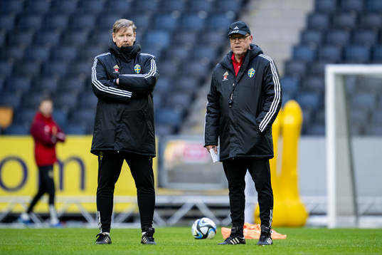 Peter Wettergren, assistant coach, and Janne Andersson,