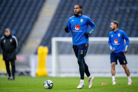 Jens Cajuste of the Swedish national football team at a