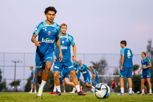 Antonio Nusa of the Norwegian national football team