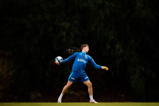 Goalkeeper Mathias Dyngeland of the Norwegian national
