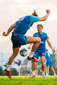Erling Braut Haaland and Kristian Thorstvedt of the