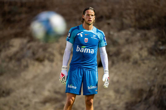 Goalkeeper Ørjan Håskjold Nyland of the Norwegian