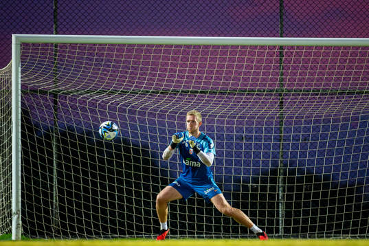 Goalkeeper Egil Selvik of the Norwegian national football