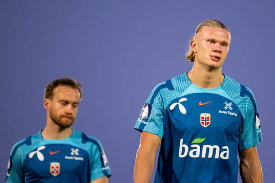 Bård Finne and Erling Braut Haaland of the Norwegian