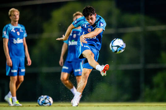 Hugo Vetlesen of the Norwegian national football team