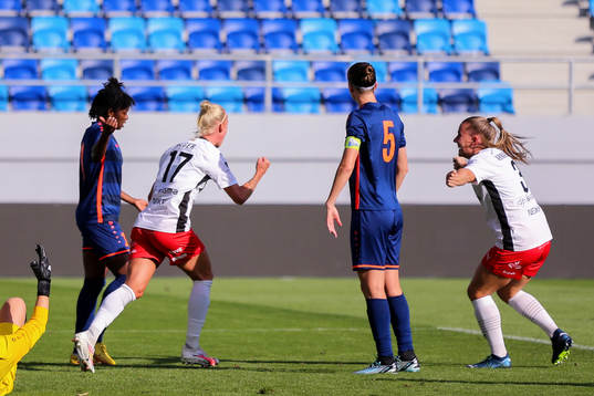 Caroline Seger of Rosengård celebrates