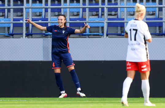 Zeljka Belovan of Spartak Subotica celebrates
