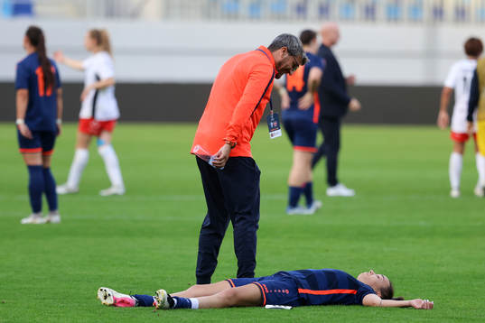 Zeljka Belovan of Spartak Subotica looks dejected