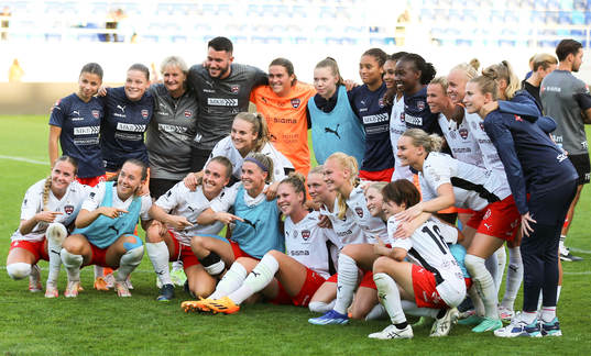 Players of Rosengård celebrate