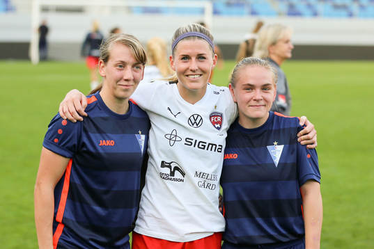 Olivia Schough of Rosengård with Alina Baka and Anastasija