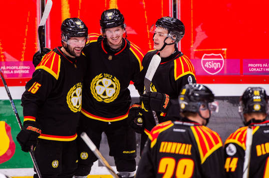 Brynäs spelare jublar