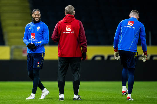 Jens Cajuste of the Swedish national football team at a