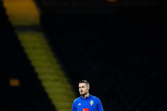Mattias Svanberg of the Swedish national football team at a