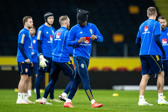 Anthony Elanga of the Swedish national football team at a