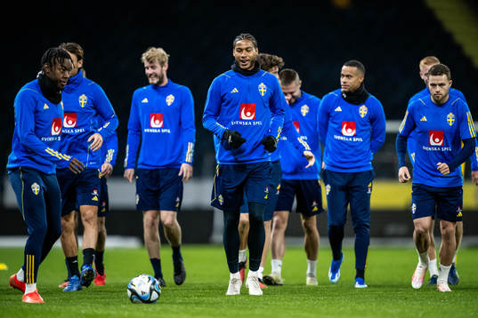 Jens Cajuste of the Swedish national football team at a