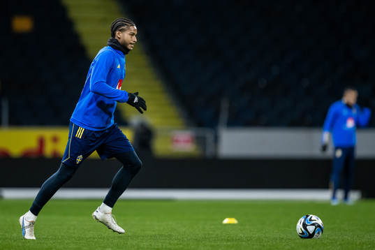 Jens Cajuste of the Swedish national football team at a