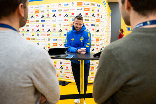 Marcus Rohdén of the Swedish national football team speaks