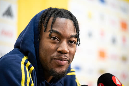 Anthony Elanga of the Swedish national football team speaks
