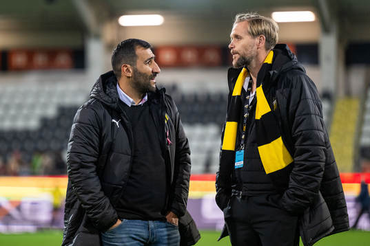 Head coach Mak Lind and Marcus Jodin, CEO of Häcken