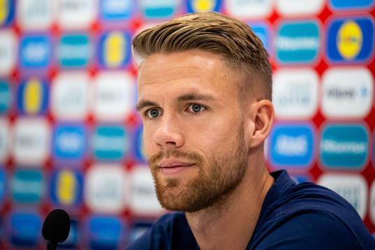 Kristoffer Ajer of the Norwegian national football team