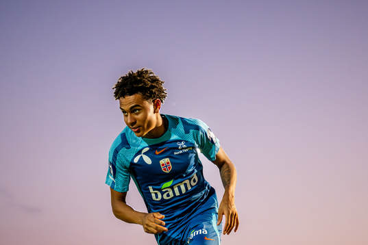 Antonio Nusa of the Norwegian national football team
