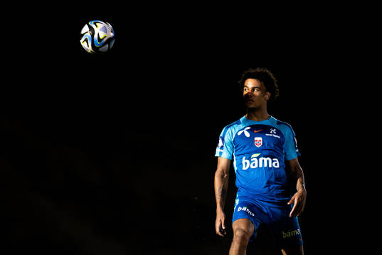 Oscar Bobb of the Norwegian national football team