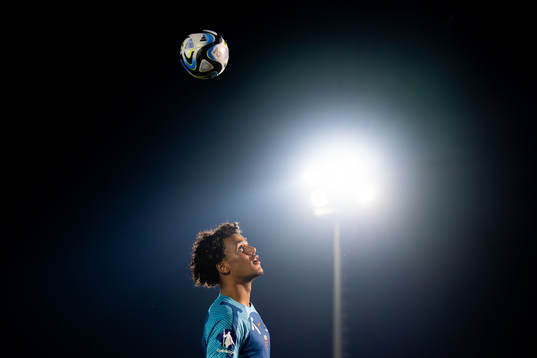 Oscar Bobb of the Norwegian national football team
