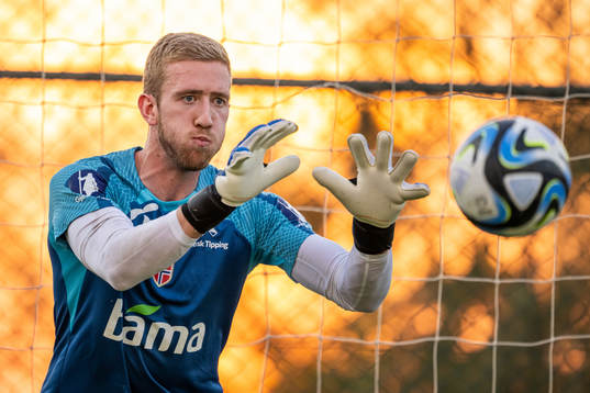 Goalkeeper Egil Selvik of the Norwegian national football