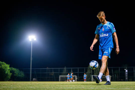 Kristoffer Ajer of the Norwegian national football team
