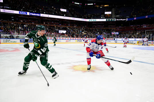 Färjestads Mattias Göransson och Oskarshamns Jonas