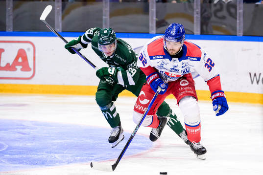 Färjestads Lucas Forsell och Oskarshamns Oscar Engsund