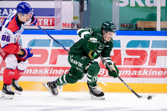 Oskarshamns Lukas Jasek och Färjestads Joakim Nygård