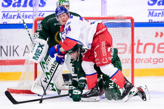 Oskarshamns Olli Palola och Färjestads Joel Kellman