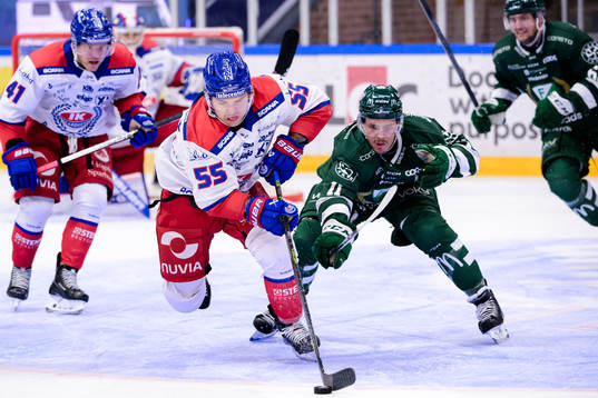 Oskarshamns David Quenneville och Färjestads Joakim Nygård