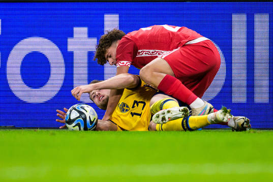 Gabriel Gudmundsson of Sweden and Ioan-Calin Revenco of