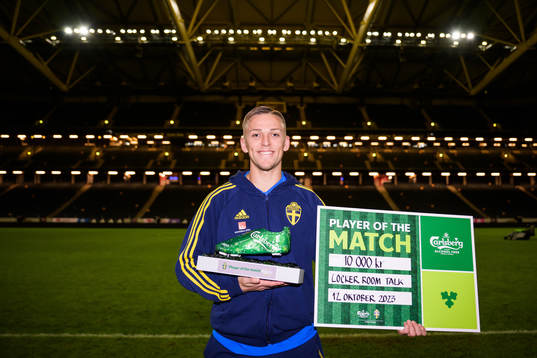 Jesper Karlsson of Sweden awarded Player of the Match