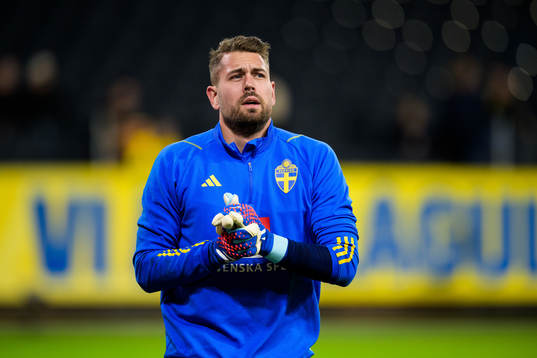 Goalkeeper Kristoffer Nordfeldt of Sweden