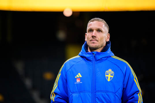 Goalkeeper Robin Olsen of Sweden ahead the international