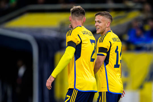 Jesper Karlsson and Linus Wahlqvist Egnell of Sweden