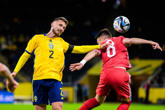 Linus Wahlqvist Egnell of Sweden and Nichita Motpan of