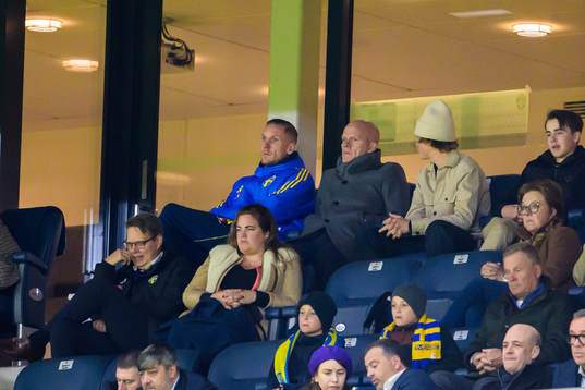 Robin Olsen and Jens T Andersson, head of national teams of