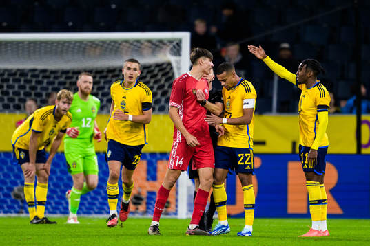 Artur Craciun of Moldova  receives a red card