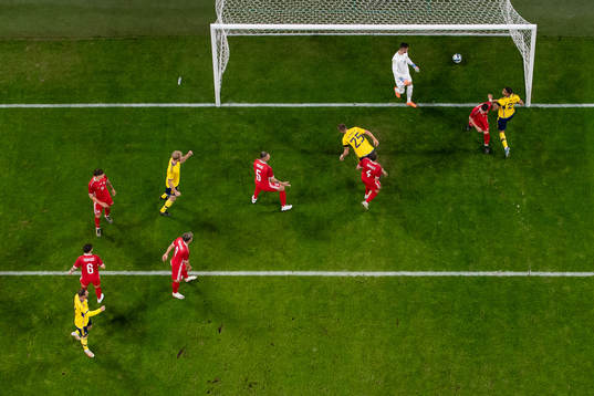 Gustaf Lagerbielke of Sweden scores 2-0