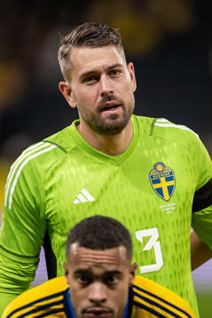 goalkeeper Kristoffer Nordfeldt of Sweden