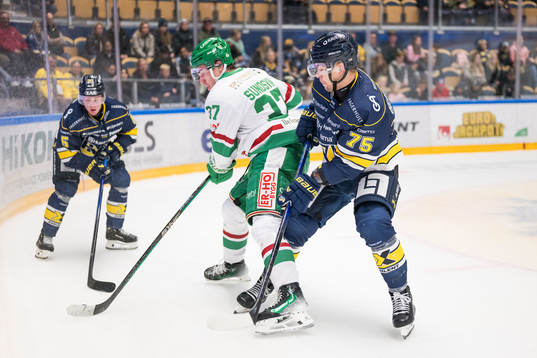Rögles Albin Sundsvik och HV71s Radan Lenc
