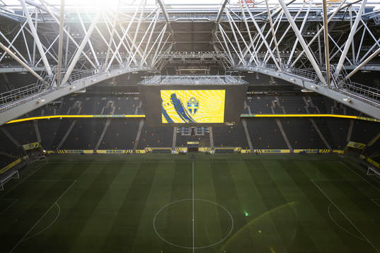 General interior view over Friends Arena