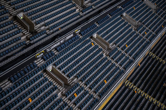 General view over the stands at Friends Arena