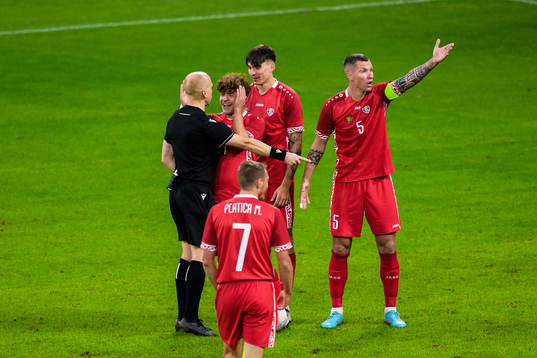 Ioan-Calin Revenco of Moldova reacts against Referee Antti